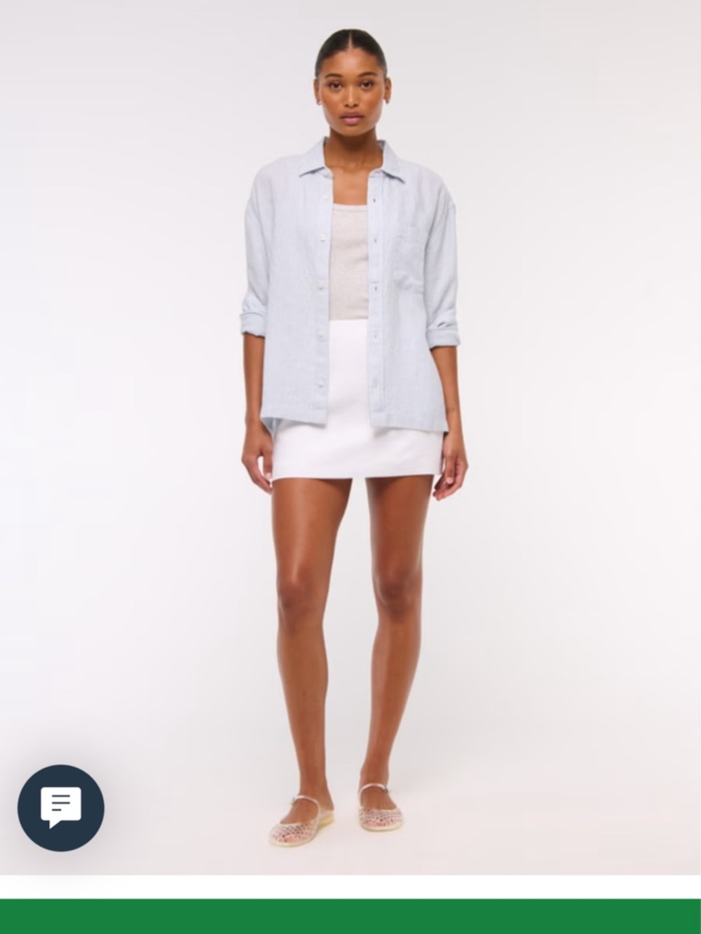 The A&F Scarlett Linen-Blend Mini Skort